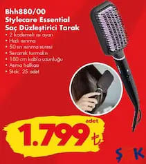 PHİLİPS BHH880/00 STYLECARE ESSENTİAL SAÇ DÜZLEŞTİRİCİ TARAK